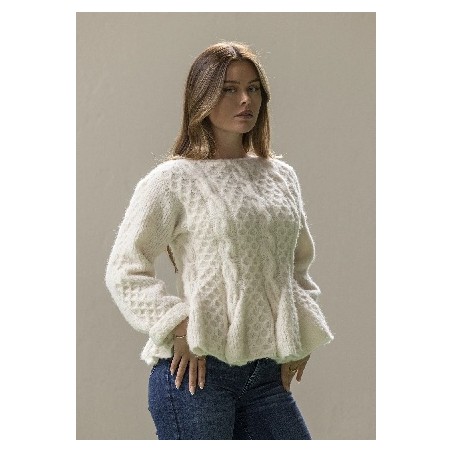 Digitaal patroon Viking of Norway Baby Alpaca Marianne Sweater Natural White 11-5B