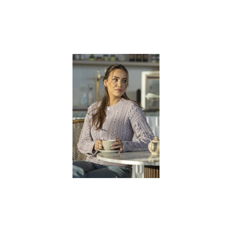 Digitaal patroon Viking of Norway Cashmere Silk Caia Cardigan Lavender 7-1B