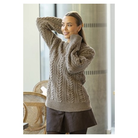 Digitaal patroon Viking of Norway Cashmere Silk Caia Sweater Hazelnut 7-2A