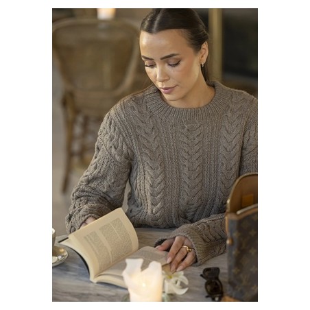 Digitaal patroon Viking of Norway Cashmere Silk Caia Sweater Hazelnut 7-2A