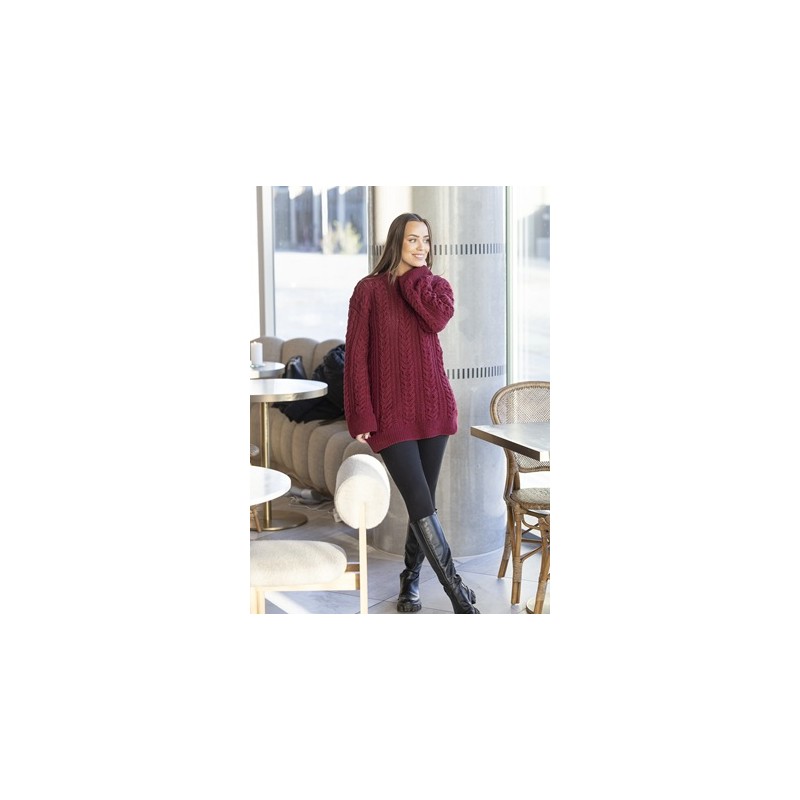 Digitaal Patroon Viking of Norway Cashmere Silk Caia Sweater Red Wine 7-2B