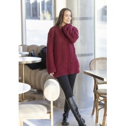 Compleet breipakket - Trui - Cashmere Silk - Viking of Norway - Caia sweater red wine 7-2B