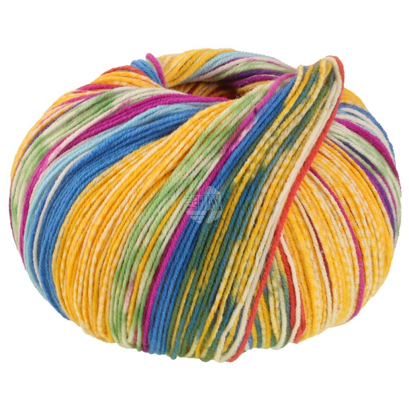 Lana Grossa Cool Wool 4 Socks Print 7218