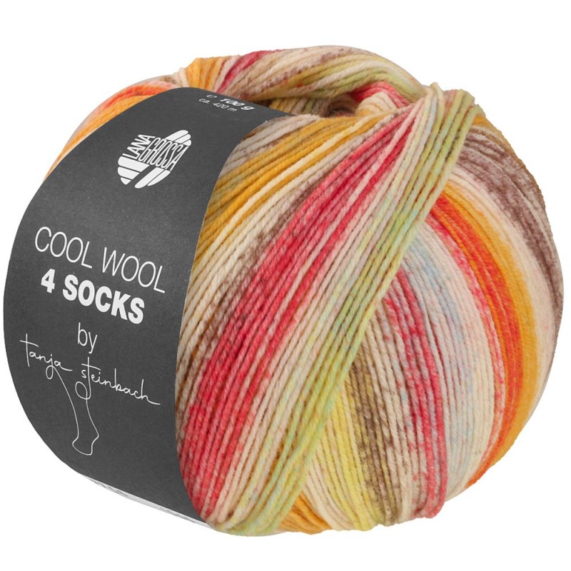 Lana Grossa Cool Wool 4 Socks Print 7770