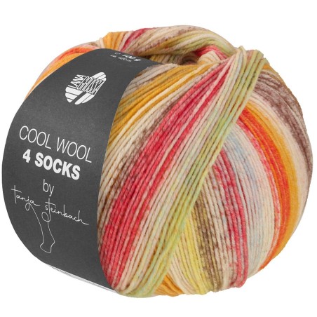 Lana Grossa Cool Wool 4 Socks Print 7770