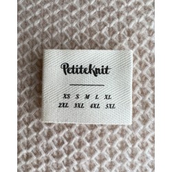PetiteKnit Maatlabels