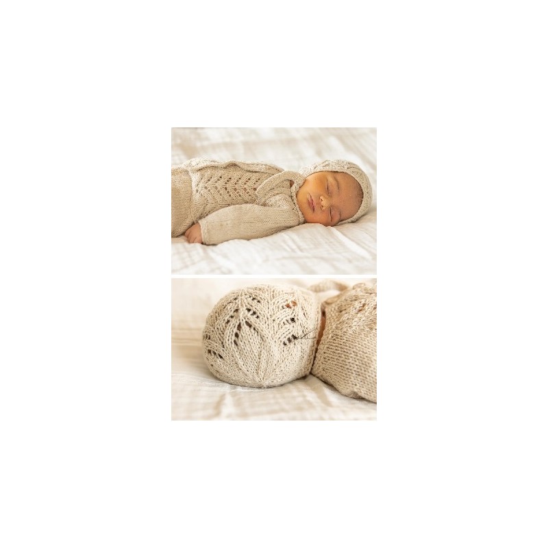 Digitaal patroon Viking of Norway Cashmere Silk Myrtel Newborn Set Vanilla 12-1A