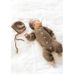Digitaal patroon Viking of Norway Knøtteliten Jumpsuit and Bonnet Chocolate 12-3A