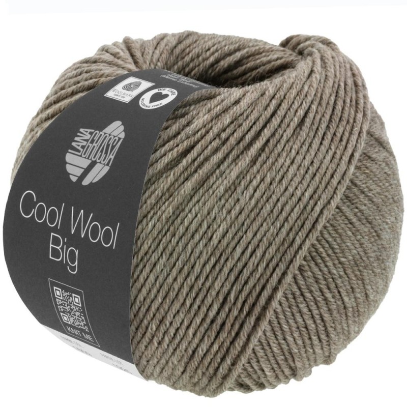 Lana Grossa Cool Wool Big 1621 Graubraun meliert