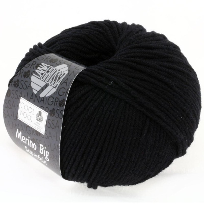 Lana Grossa Cool Wool Big 627 Schwarz