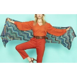 Compleet haakpakket - Sjaal - Zauberball Crazy - Knit the Cat 12 (model 22) Duitstalig