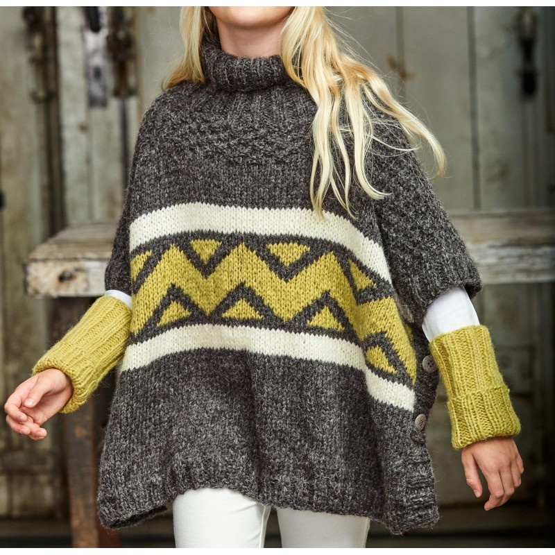 Poncho - Brigitte No. 2 - Lana Grossa Kids 11 (model 4)