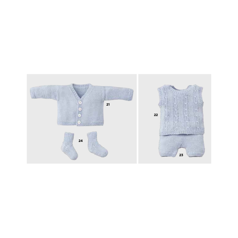  Vest, Slipover, Broek & Sokken - Cool Wool Baby - Infanti Best Of (model 21, 22, 23 & 24 setje)