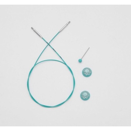 KnitPro Mindful Swivel kabel voor rondbeinaald met stalen kern
