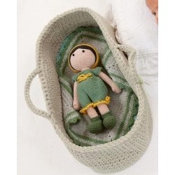 Haakpakket - Gehaakte deken voor poppenmand - Ecopuno - Infanti 19 (model 20