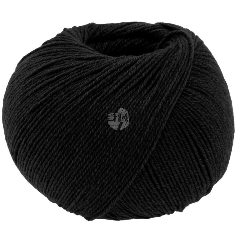 Lana Grossa Cotton Wool 017 Schwarz