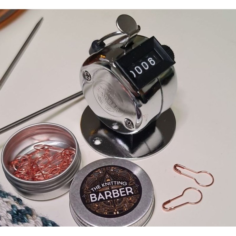 The Knitting Barber Retro Row Counter (toerenteller)