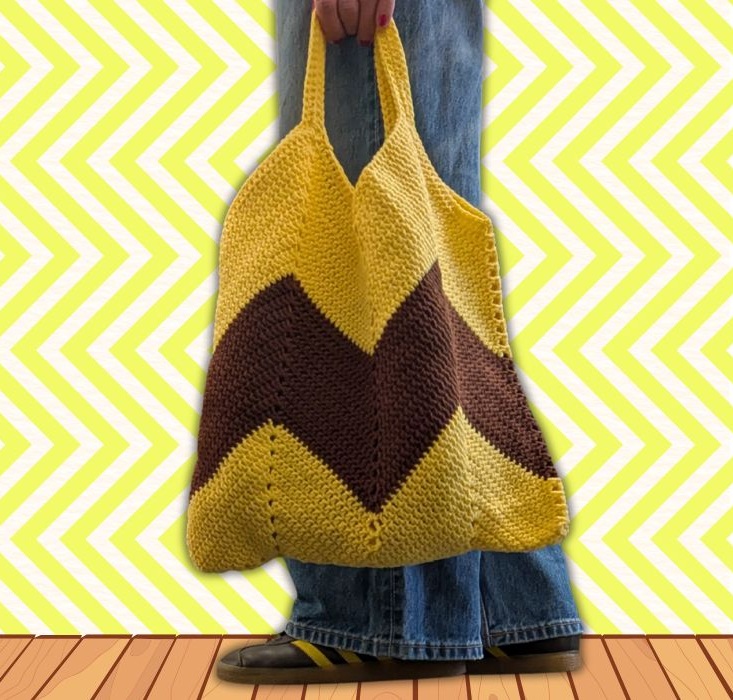 Zigzag Totebag - Cosy FIne - Dol-op-Wol Design