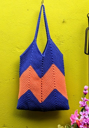 Zigzag Totebag - Softfun - Dol-op-Wol Design