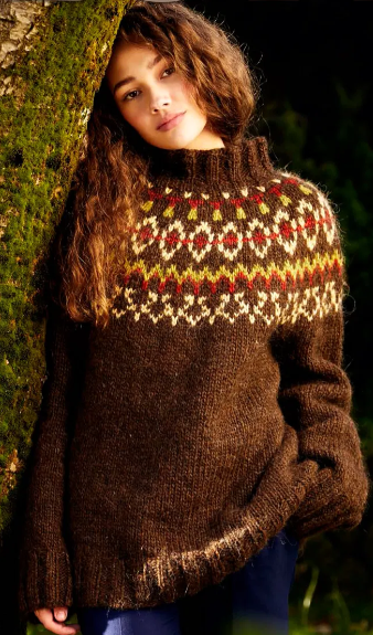 Trui - Alafosslopi - Lopi Boek 37 (Model 4) Hvammur