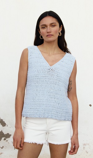 Topje - Natural Cotton - Hakeln 8 (model 18)