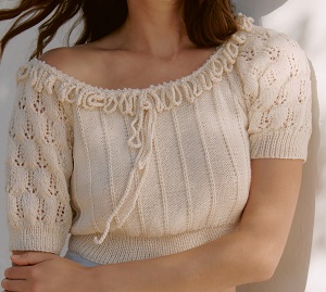 Linea Pura 16, Lana Grossa, Cropped top Cotton Wool