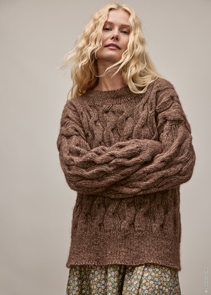 Trui- Natural Alpaca Pelo & Natural Superkid Tweed - Nordic Knits 4 (model 34)