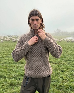 Trui - Cool Merino - PetiteKnit - Dagmar Zipper Sweater Man (maat 32 t/m 60)