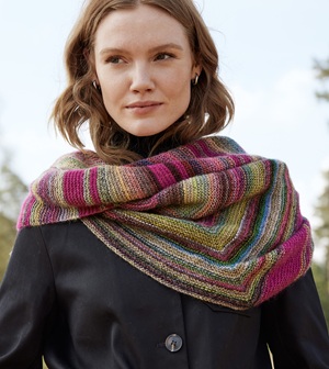 Asymmetrische Stola - Colorissimo & Ecopuno - Tucher & Co 9 (model 17)