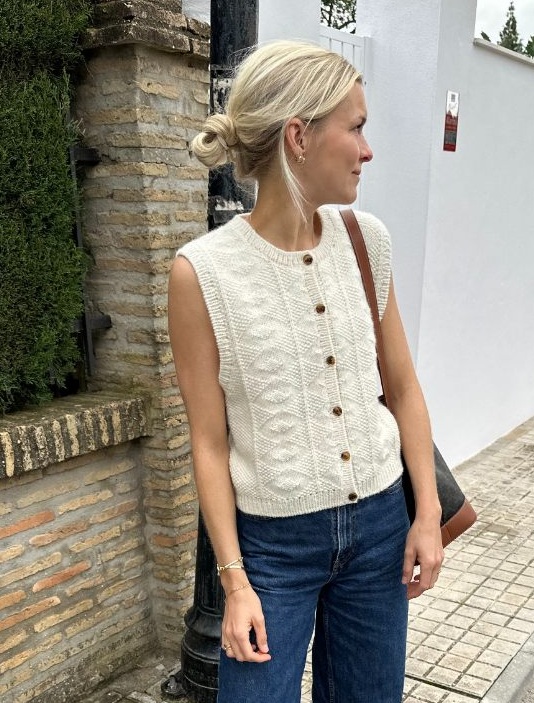 Gilet - Landlust Soft Tweed 180 - PetiteKnit - Esther Vest
