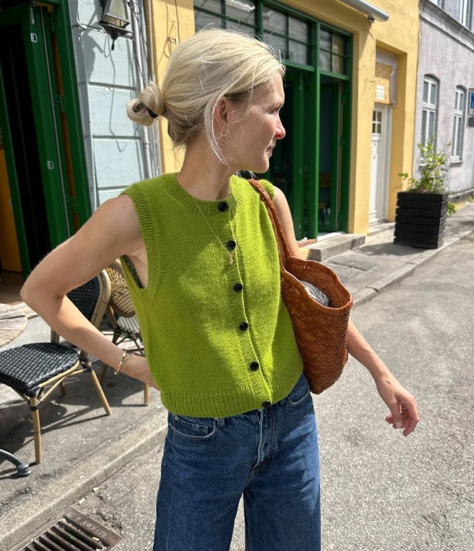 Top - Soft Cotton - Maggie Vest - PetiteKnit