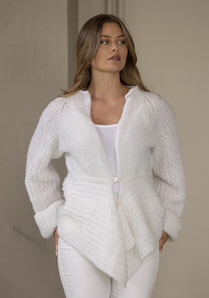 Vest - Baby Alpaca - Viking of Norway - Anne Cardigan white 11-1A