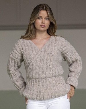 Trui - Baby Alpaca - Viking of Norway - Sofie sweater Sand 11-3B
