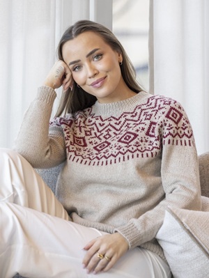 Trui - Cashmere Silk - Viking of Norway - Origin sweater Oat 7-3C